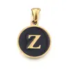 Collar con colgante de acero de titanio DIY de 26 letras inglesas de venta caliente, cadena redonda para clavícula para mujer, accesorios de joyería de acero inoxidable al por mayor