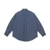 Nanxia Disfraz Otoño Nuevo Estilo Japonés Moderno Camisa de Rayas Teñidas en Hilo de Alta Densidad para Hombre Holgada Camisa de Pareja