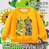 Plantas vs. Ropa Periférica de Zombies Caricatura Pistaplantas Sudadera Infantil Sudadera de Manga Larga Otoño/Invierno Top para Niños