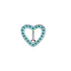 Amazon Más Vendido Transfronterizo Serie Azul Zircón Incrustado en Cobre Anillo para el Ombligo Mariposa Flor de Amor Clavo para el Ombligo Europa y América