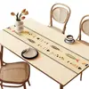 Mantel de Cuero Estilo Wabi-Sabi de Gama Alta, Impermeable, Resistente al Aceite, Lavable, Resistente al Calor, Salvamanteles Rectangulares Protectores para Mesa de Comedor y Mesa de Centro