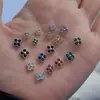 Nuevo arte de uñas transfronterizo color circón trébol de cuatro hojas joyería de circón de lujo japonesa flor accesorios para uñas diamante al por mayor