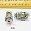 Xizang Prata Duas Cores Seis Caracteres Provérbios Provérbios Contas de Barril Longo Wen Brincar Bodhi King Kong Colar Artesanal Joias Artesanais DIY