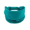 Faixa de Cabeça Esportiva Elástica de Aba Larga Cor Pura Europeia e Americana Faixa de Cabeça para Yoga Antiperspirante Absorvente de Suor Faixa de Cabeça Macaron Faixa de Cabelo para Cintura para Mulheres