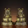 Par de Adornos de Unicornio de Cobre para el Hogar, Sala de Estar, Oficina, Adornos de Tamaño Grande, Regalos, Unicornio de Fuego de Latón, Unicornio de Riqueza y Prosperidad