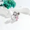 Anillo de Diamante Lindo y Exquisito Diseño de Nicho Lazo Kt Gato Varilla de Tornillo Hensen Piercing de Cartílago Stud de Hueso de la Oreja