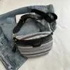 Bolso de Pecho Tejido de Color Contrastante Nuevo Estilo Verano 2026 para Mujer, Bolso de Cintura de Moda, Bolso Cruzado, Bolso Pequeño para Deportes al Aire Libre para Mujer