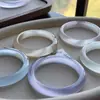 Ojo de Gato Piedra Ágata Natural Alta Transparencia de Hielo Lichi Chalcedony Congelada Pulsera Luz de Luna Blanca Azul Glaciar Violeta Polvo Dorado Champaña