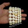 Pulsera de Miel Blanca de Cera de Abeja Rusa para Hombres y Mujeres Hueso de Porcelana Maligno Porcelana Hueso Flor de Demonio Blanca Pulsera de Cuentas de Círculo Único Múltiples Círculos