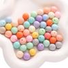 Cuentas redondas esmeriladas de acrílico de 6-16 mm en varios colores, hechas a mano, accesorios de joyería con cuentas, bolsa de material