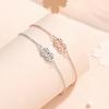 Pulsera de Cadena de Dinero Casual y de Moda para Mujer Plata S925 Rosa Cobre Retro Moneda Pulsera Estilo Chino Joyería de Mano Dropshipping