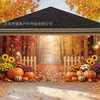 Bestseller transfronterizo Acción de Gracias otoño pancarta para puerta de garaje fondo de calabaza de otoño espantapájaros cubierta de puerta telón de fondo de fiesta