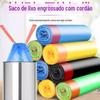 Saco de lixo de cordão de fechamento automático doméstico de resíduos de cozinha saco de lixo portátil descartável espessa classificação de lixo saco plástico