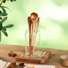 Souvenirs de Vajilla de Madera Maciza, Cucharas de Madera, Cucharas para Niños, Cucharas Pequeñas para Sopa de Mango Largo, Mini Cucharas para Postre, Cucharas para Revolver Miel, Cucharas para Adultos