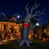 Árbol Fantasma Inflable de Halloween Decoración LED Iluminado Árbol Muerto Aterrador Modelo Inflable para Jardín Exterior Césped Fiesta Festividad
