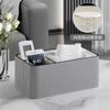 Caja de pañuelos de escritorio luz de lujo moderna para el hogar sala de estar mesa de café avanzada control remoto multifuncional caja de pañuelos caja de almacenamiento