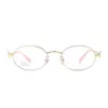 Gafas Lisas de Metal Estilo Japonés "Bm164" Marco Ovalado Tipo Nerd para Mujeres con un Ambiente Atmosférico Danyang Wholesale