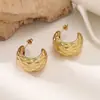 Brincos de Aço Fundido Geométricos Tridimensionais Transfronteiriços, Modernos, Simples, Personalizados, Elegantes, Joias da Moda Atacado