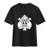 Nueva camiseta de One Piece Anime bidimensional para hombre y mujer, camiseta de verano de algodón de manga corta con la bandera de calavera pirata de Luffy Solon