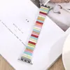 Original Adecuado para Apple S10 Correa de Metal para Reloj Color UV Impresión en Color Acero Inoxidable 304 Círculo Único Elástico Elástico 42mm Femenino