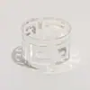 Novo anel de boca de hotel palavra de trás de comida ocidental fivela de guardanapo anel de guardanapo talheres de metal anel de guardanapo de mesa