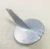 Bloque de Ánodo de Zinc Anticorrosión para Motores Fuera de Borda, Bloque de Ánodo para Motores Fuera de Borda de Dos Tiempos y Cuatro Tiempos, Pieza de Navegación para Ángulo del Timón