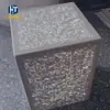 Puf cuadrado de hormigón translúcido con efecto de cielo estrellado, banco de jardín luminoso, fabricante de elemento paisajístico de UHPC de hormigón translúcido
