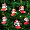 Transfronterizo nuevo 36 piezas de calcetines navideños lindos creativos decoración de patio de gato corazón cálido fiesta en casa colgante