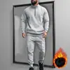 Sudadera cruzada de media cremallera para otoño e invierno + pantalones deportivos casuales conjunto deportivo casual talla grande Amazon conjunto de dos piezas