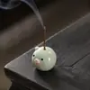 Quemador de Incienso Cerámico Lindo Cerdo para el Hogar Interior Quemador de Aromaterapia Mesa de Café Escritorio Portainciensos Curativo Portainciensos