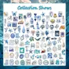 100 Pegatinas de Graffiti Ins Coast Blue Transfronterizas Personalizadas DIY Pequeño Fresco para Cuaderno Taza de Agua Maleta Impermeables