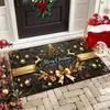 Tapete de casa de diatomita com atmosfera decorativa de Natal estilo Ins, resistente à sujeira e antiderrapante, capacho para porta de entrada