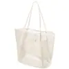 Bolso de Playa Popular Transfronterizo para Mujer, Portátil, de Gran Capacidad, de Malla, para Viajes al Aire Libre, de Hombro, para Almacenamiento de Artículos de Aseo de Playa