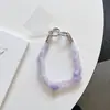 Pulsera de Muñeca de Intestino Grande de Seda Plegada Colorida Nuevo Colgante de Correa para Funda de Teléfono Móvil Bolso Corto Rojo de Red Cadena de Moda