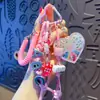 Criativo e Simples Pulseira em Forma de Coração Estilo Miu Chaveiro Pingente de Bolsa Casal Mochila de Alta Qualidade Chaveiro Pequeno Acessório