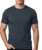 Camiseta de Algodón para Hombre con Cuello Redondo de Color Sólido, Versátil para el Uso Diario, Estilo Básico de Verano, Camiseta Unisex de Manga Corta, Hombro Normal, Corte Ajustado