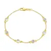 Pulsera de Zirconia Dorada Amazon Transfronteriza, Moderna, Lujo Ligero, Elegante, Delicada, Cadena de Muñeca Versátil para el Día a Día para Mujeres