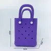 Bolsa de Gelatina Eva Puede Ser Accesorios DIY, Bolsa con Agujeros, Linda Bolsa para Vacaciones de Verano en la Playa, Bolso Simple para Mujer, Versátil
