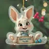 Transfronterizo Nuevo Producto Feliz Pascua Conejito Lindo Acrílico Plano 2D Colgante para Coche Llavero Colgante para Mochila