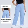 Jeans de Yoga de Pierna Ancha con Bolsillos de Talla Grande Más Vendidos Transfronterizos para Mujer, Cintura Alta, Levantamiento de Glúteos, Adelgazantes, Pantalones Largos Casuales para Exteriores