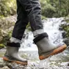 Botas de Lluvia Impermeables para Exteriores de Caña Corta para Hombre, Antideslizantes, de Moda, con Cordón, Botas de Lluvia para Estudiantes, Suaves, Resistentes al Desgaste, Waders para Acampar y Pescar