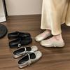 Medias Pantuflas Mary Jane Ropa de Exterior Plata Falda Interior Elevador Puntera Sandalias de Verano para Mujer Estilo Nuevo Suaves