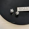 Y2k Dulce Fresca Spice Girl ~ Hebilla de Oreja Estrella de Diamante Pendientes de Mujer para Otoño e Invierno Celebridad de Internet Pendientes Elegantes Versátiles Lujo Ligero Pendientes de Gama Alta