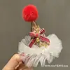 Gorro de Navidad rojo pasador para el pelo niños Niña niña pequeña pasador de Navidad clip accesorios para el pelo tocado Princesa bebé niña