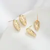 Pendientes de Oro de 14K Chapado Conservador del Color Superficie Cóncava-Convexa Meteorito Gota de Agua con Aro para Colgar Pendientes de Perla Hechos a Mano DIY Accesorios de Joyería
