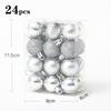 Bola navideña de plástico galvanizado de 3 cm para decoración navideña, colgante para árbol de Navidad, decoración navideña, adornos colgantes.
