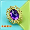 Disfraces de Rendimiento en Stock, Coronas de Ópera, Tocados, Base Hueca de Metal, Pedrería Acrílica de Colores, Accesorios de Joyería de Forma Ovalada