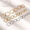 Taina Europeos y Americanos Lujo Ligero Lineales Acero Inoxidable Brazaletes para Oreja Acero de Titanio Pendientes de Moda Transfronterizos Populares Joyería al por Mayor