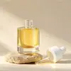 Botella de vidrio con gotero de 30 ml, botella para loción cosmética, botella para esencia para el cuidado de la piel, botella para aceite capilar, empaque de botella transparente