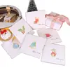 Tarjeta de Felicitación Navideña Mensaje Bendición Tarjeta de Regalo de Cumpleaños Postal Exquisita de Alta Gama Ins-Style Infantil Gracias